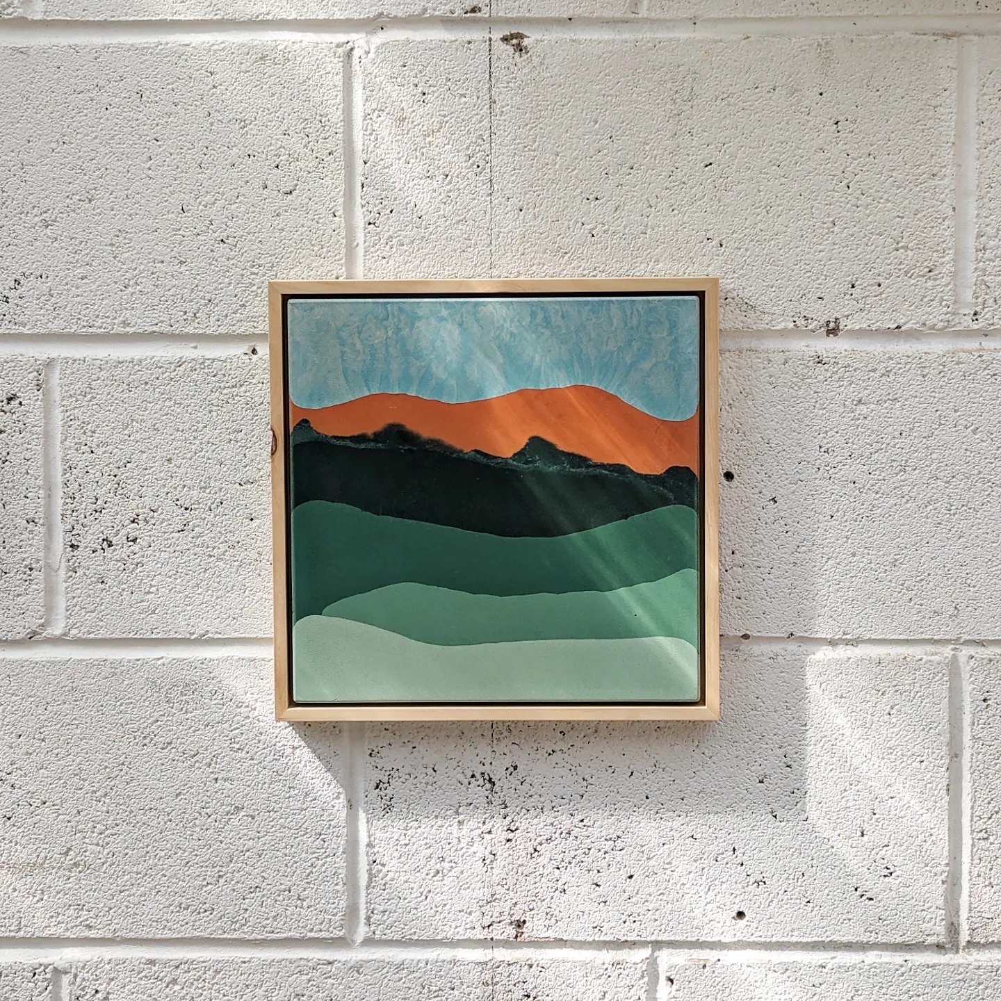 A close up of a piece of abstract artwork