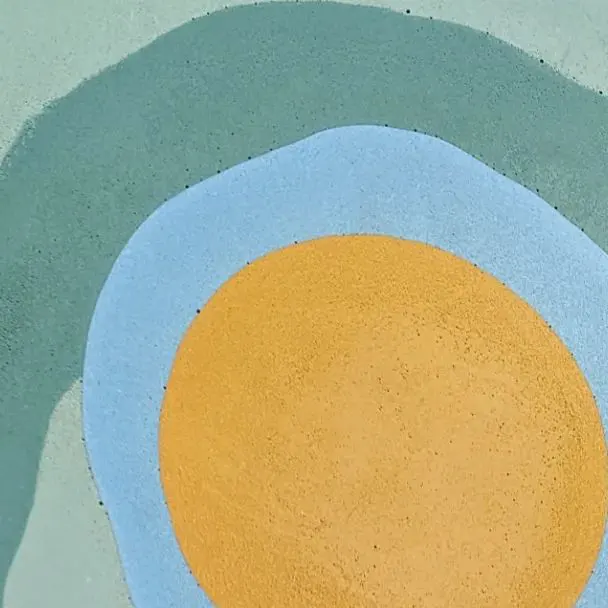 A close up of a piece of abstract artwork