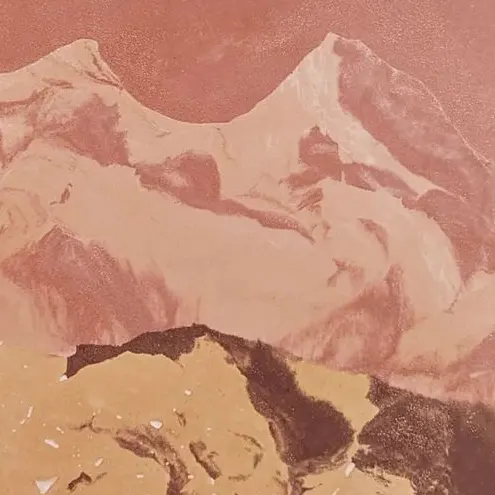 A close up of a piece of abstract artwork