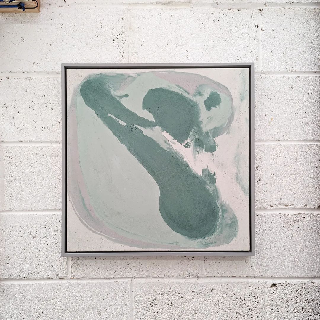 A close up of a piece of abstract artwork